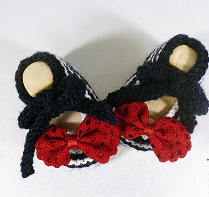 Baby slippers 0-3 months in the shape of ballerinas the marines that knot image 2