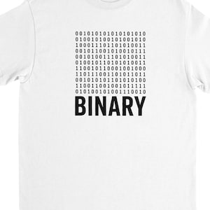 Camiseta de código binario - Camiseta de algodón para entusiastas de la tecnología