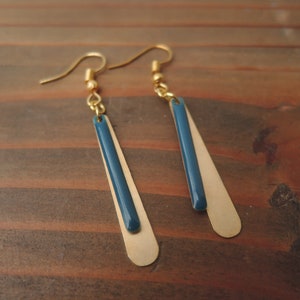 Suzanne earrings Bleu canard