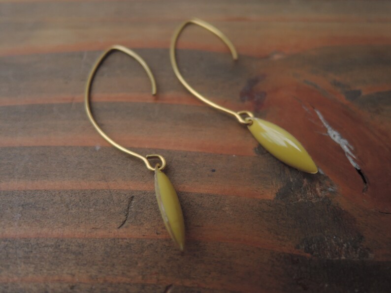 Small shuttle earrings Vert Olive