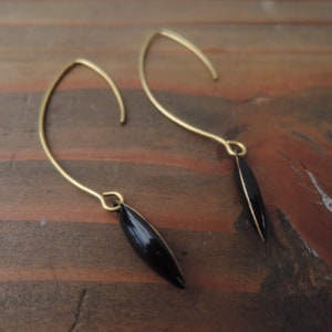 Small shuttle earrings Black