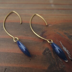 Small shuttle earrings Bleu Marine