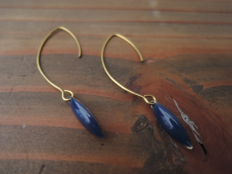 Small shuttle earrings Bleu Marine