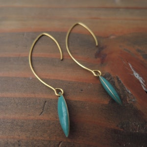Small shuttle earrings Bleu/Vert