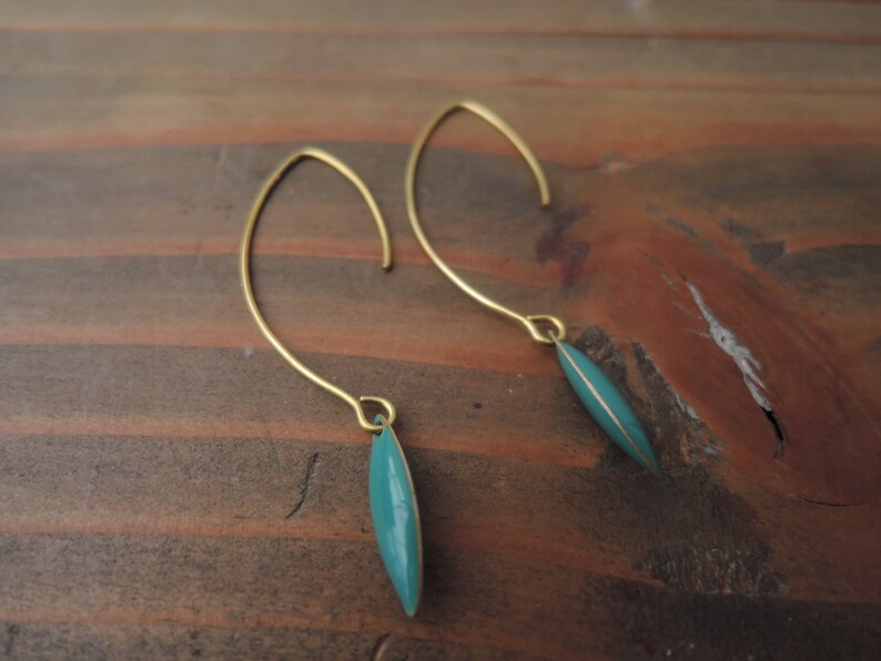 Small shuttle earrings Bleu/Vert