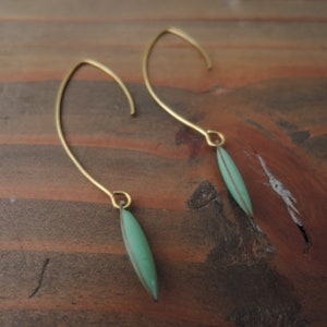 Small shuttle earrings Turquoise