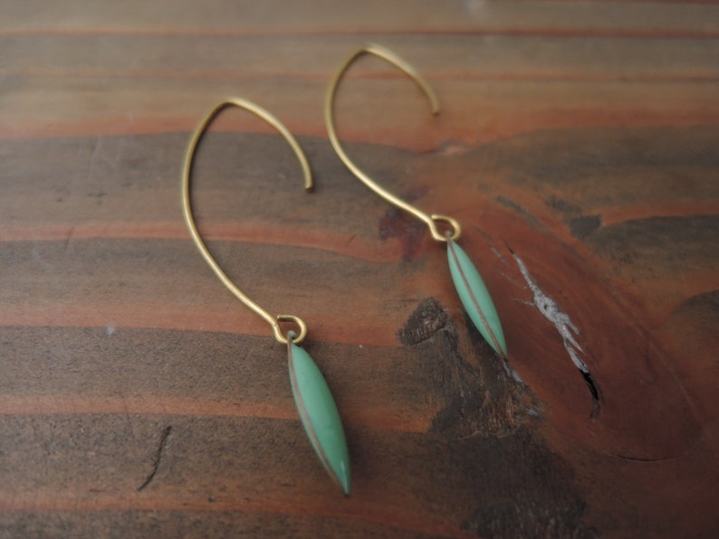 Small shuttle earrings Turquoise