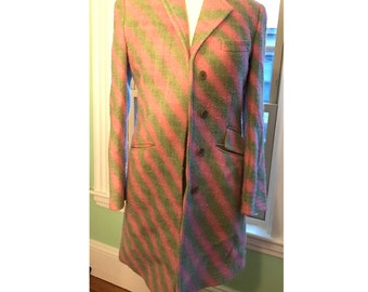 Vintage Paul Smith 100% wool stripe coat IT42/US6