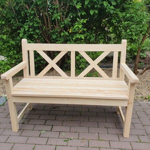 Banc de jardin classique pour patio, modèle B image 3