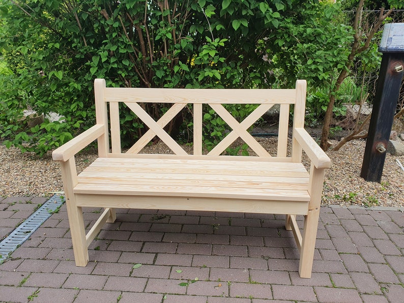 Banc de jardin classique pour patio, modèle B image 3