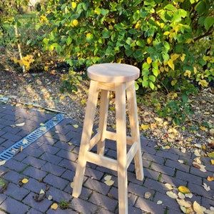 Simple solid wood barstool