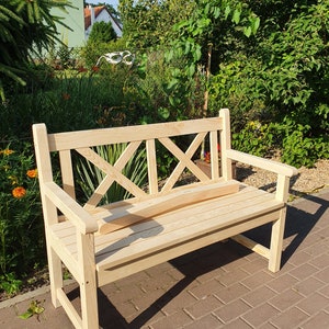 Banc de jardin classique pour patio, modèle B image 1