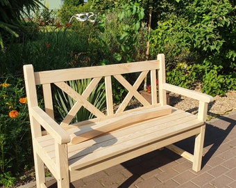 Banc de jardin classique pour patio, modèle B