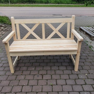 Banc de jardin classique pour patio, modèle B image 2