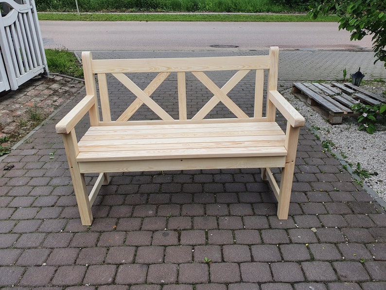 Banc de jardin classique pour patio, modèle B image 2