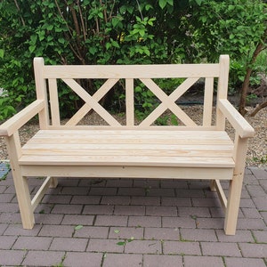 Banc de jardin classique pour patio, modèle B image 5