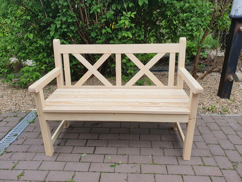 Banc de jardin classique pour patio, modèle B image 5