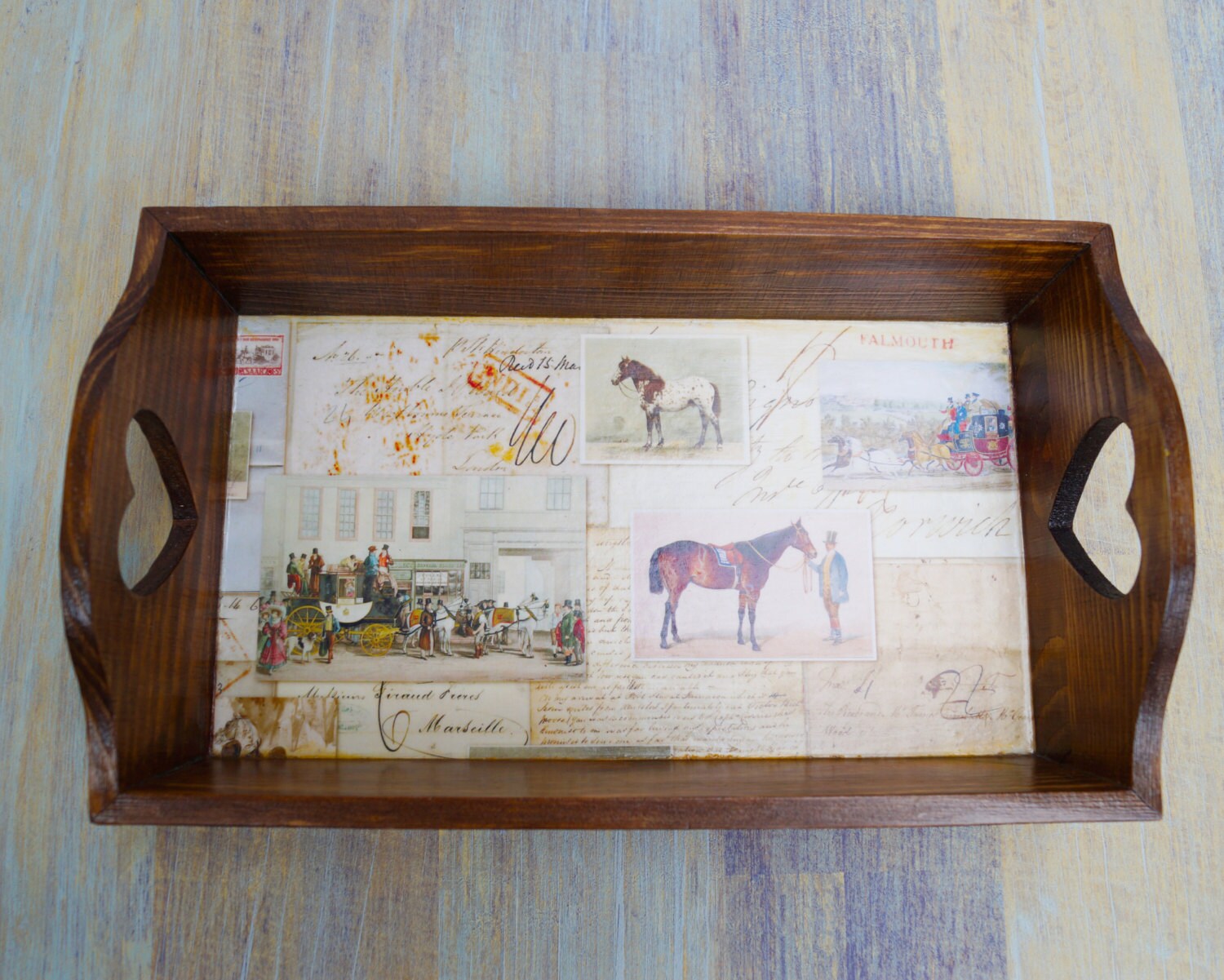 Wooden serving tray Horses trays wood tray decorative tray Etsy