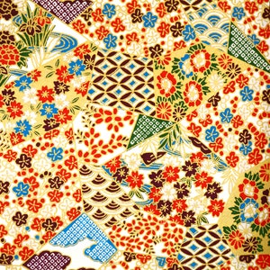 Japanese Yuzen Chiyogami Washi Paper - Multi coloured Japanese print origami Japanese paper for crafting and scrap booking, Japanese paper