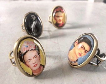 Frida Kahlo Statement Ring - Frida Kahlo Jewelry- Gift for Art Teacher Valentines Day Gift for Frida Fan