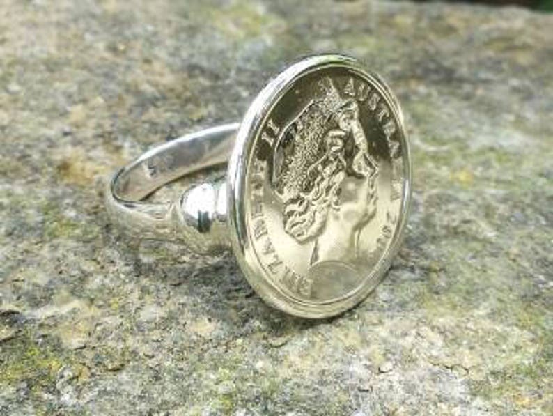 COIN RINGS Sterling Silver 925 Elizabeth II Silver Coins Etsy