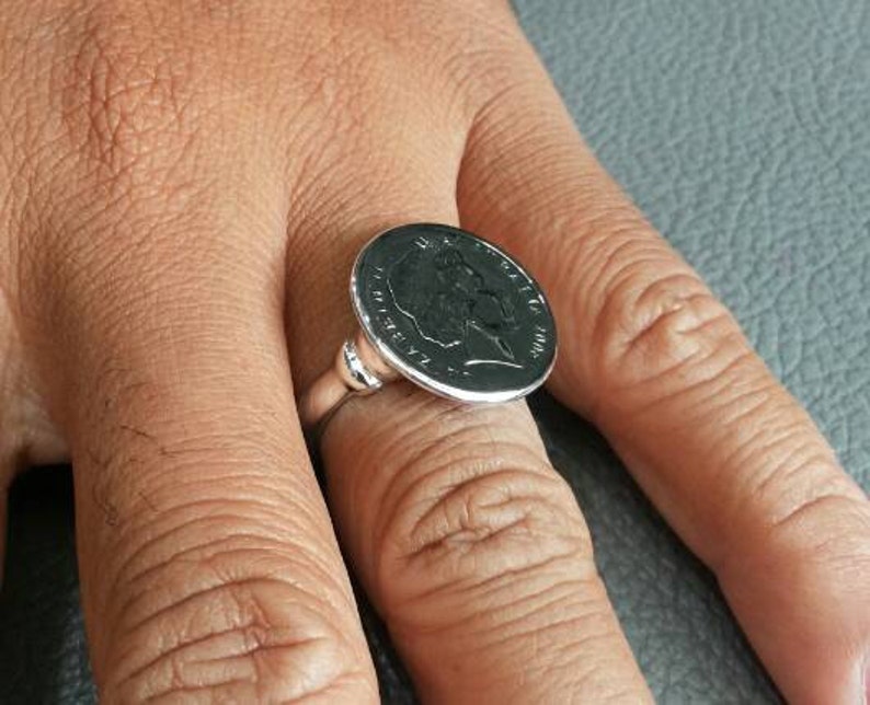 COIN RINGS Sterling Silver 925 Elizabeth II Silver Coins Etsy