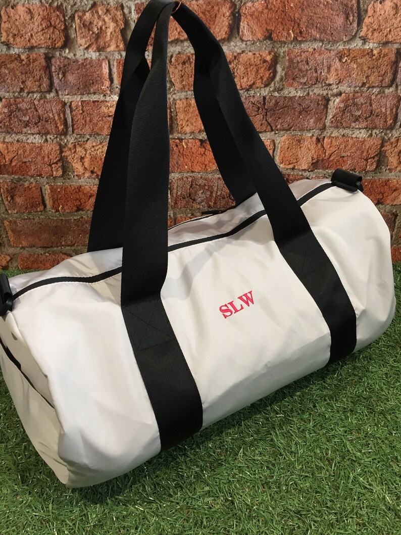 monogrammed gym bag