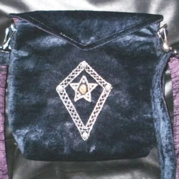 Small Hand-embroidered Bag in Gothic Style