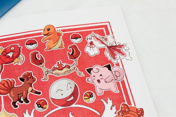 Pokemon Equipos Valor Mistico Instinto Cartel 8x10 Etsy