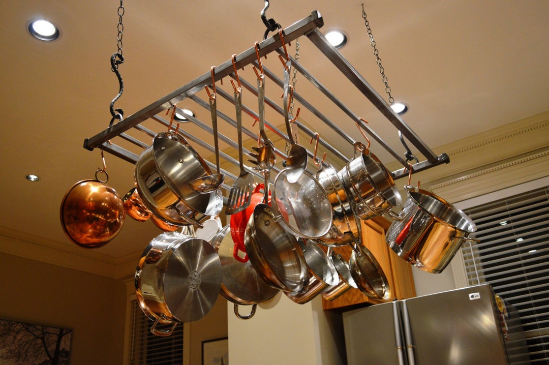 Modern Hanging Pot Rack Large Etsy