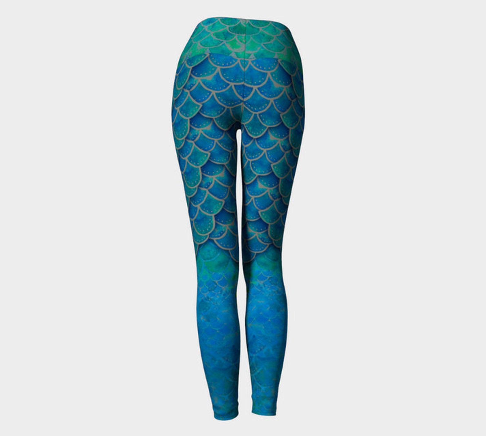 Hand Painted Watercolor Mermaid Leggings Eco Friendly Mermaid Etsy