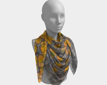 Real Aspen Leaves Scarf
