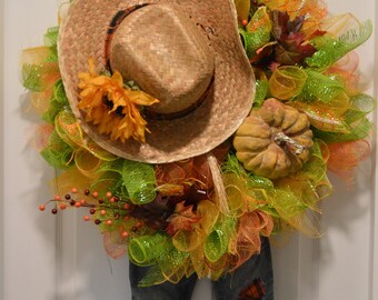 Male ScarecrowFall Wreath