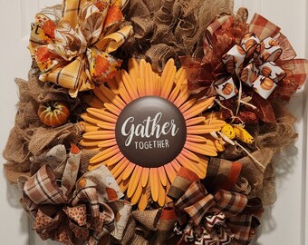 Burlap Fall Wreath