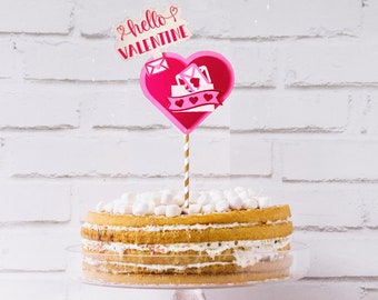 Valentine's Day cake topper, Valentine's Day buffet decoration, friendship day, Valentine's party