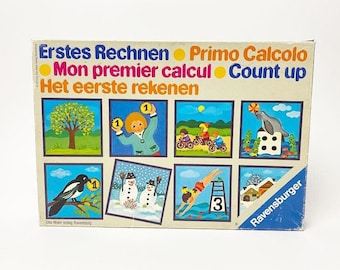 Vintage 1979 Ravensburger - Count Up Game - Educational Game - Numbers Counting - Ages 4 to 8 - For 2 to 6 players - Family Game - Germany