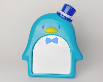 Vintage 1970s Sanrio Tuxedo Sam Mirror - Wall Mirror or Table Mirror - Blue Penguin - Extremely Rare Item - Made in Japan