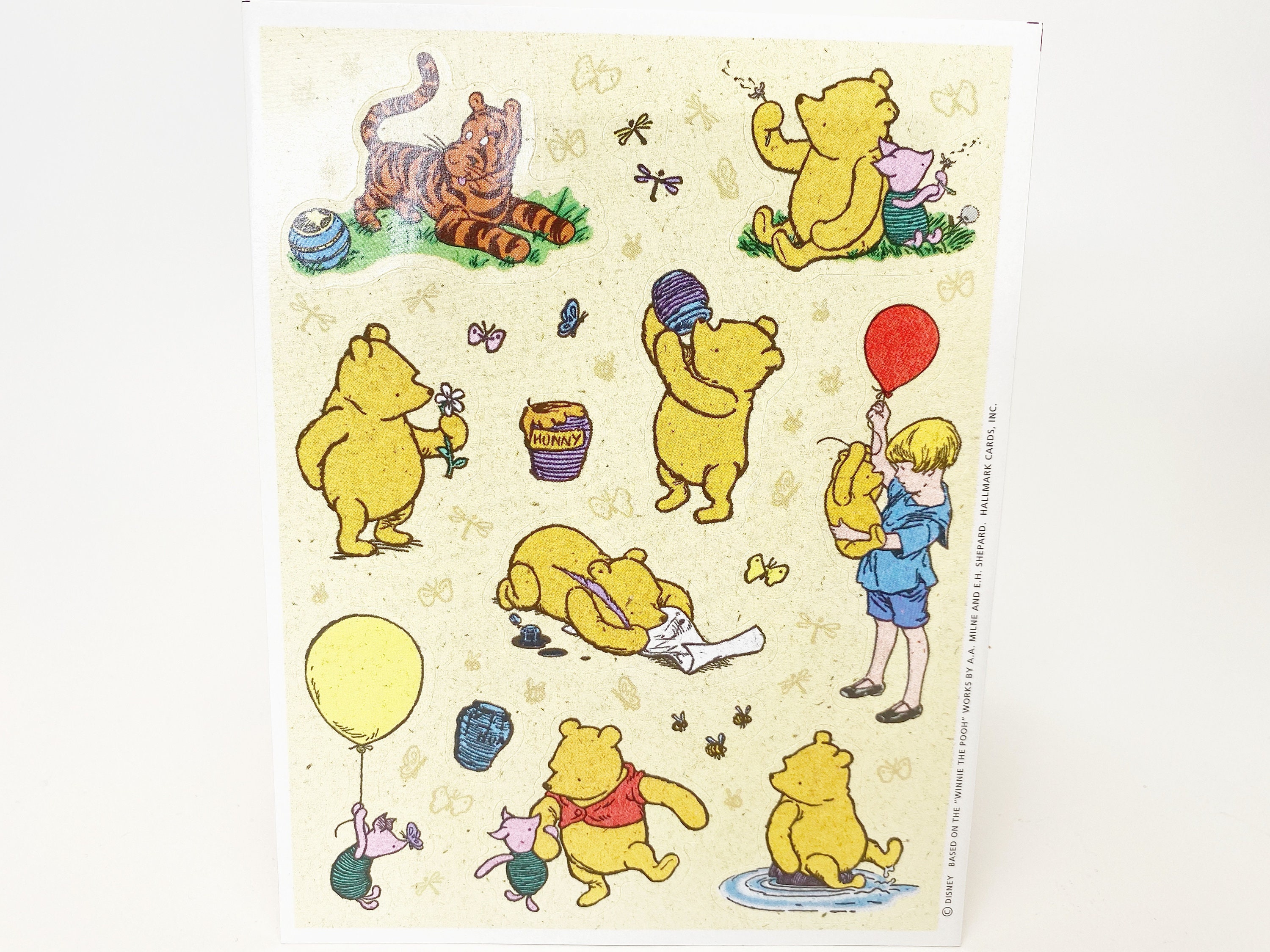 Vintage Winnie The Pooh Sticker Sheet By Hallmark Disney Etsy
