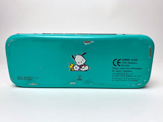 Vintage 1994 Sanrio Pochacco Dog & Mouse Metal Pencil Box - 90s
