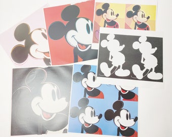 Andy Warhol Mickey Mouse Poster Page from Calendar by Te Neues - Vintage 1996 - Pop Art Print - Disney Ephemera - Printed in Germany