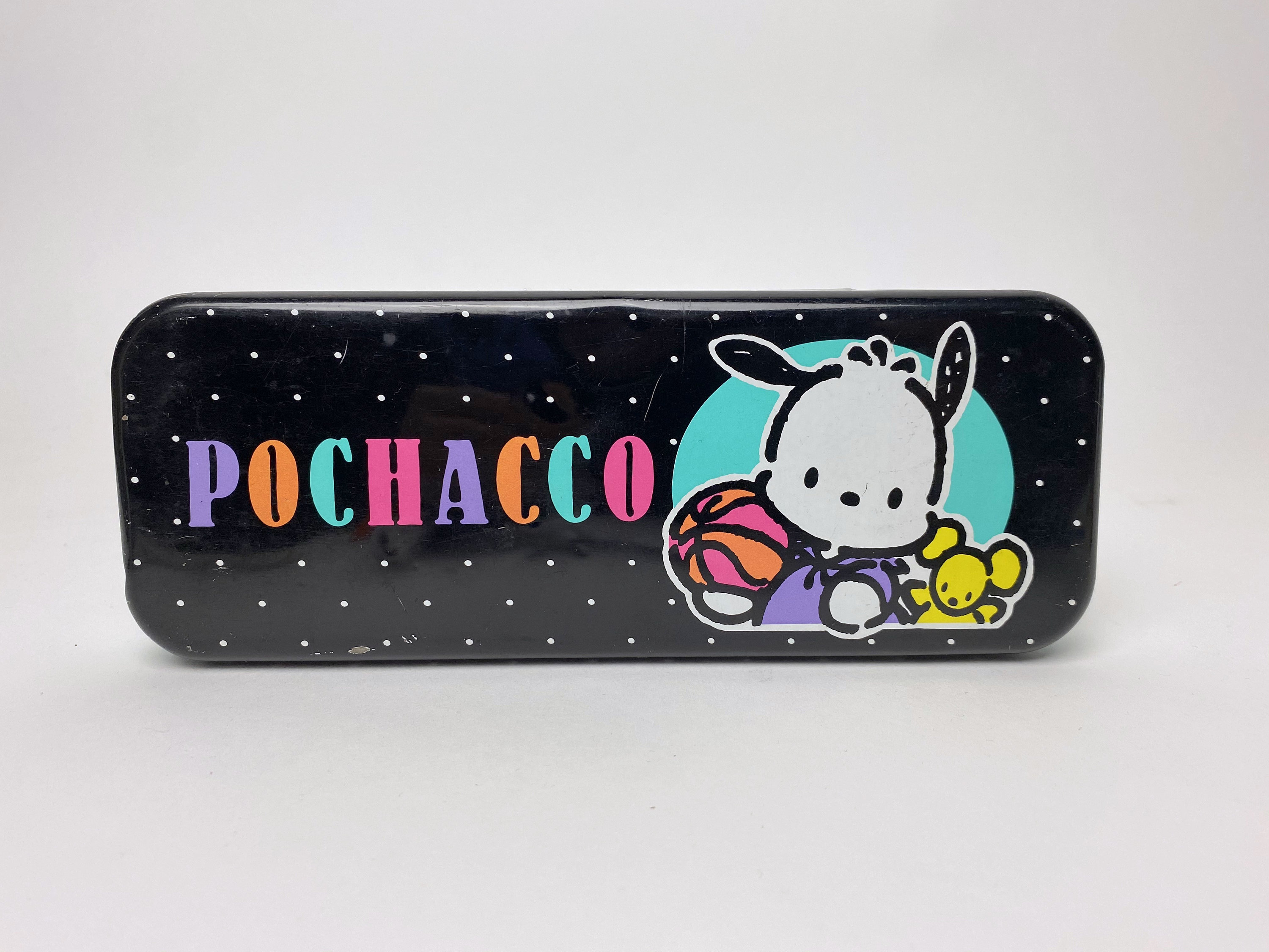 Vintage 1994 Sanrio Pochacco Dog & Mouse Metal Pencil Box - 90s