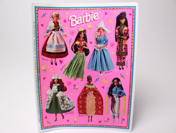 vintage barbie stickers