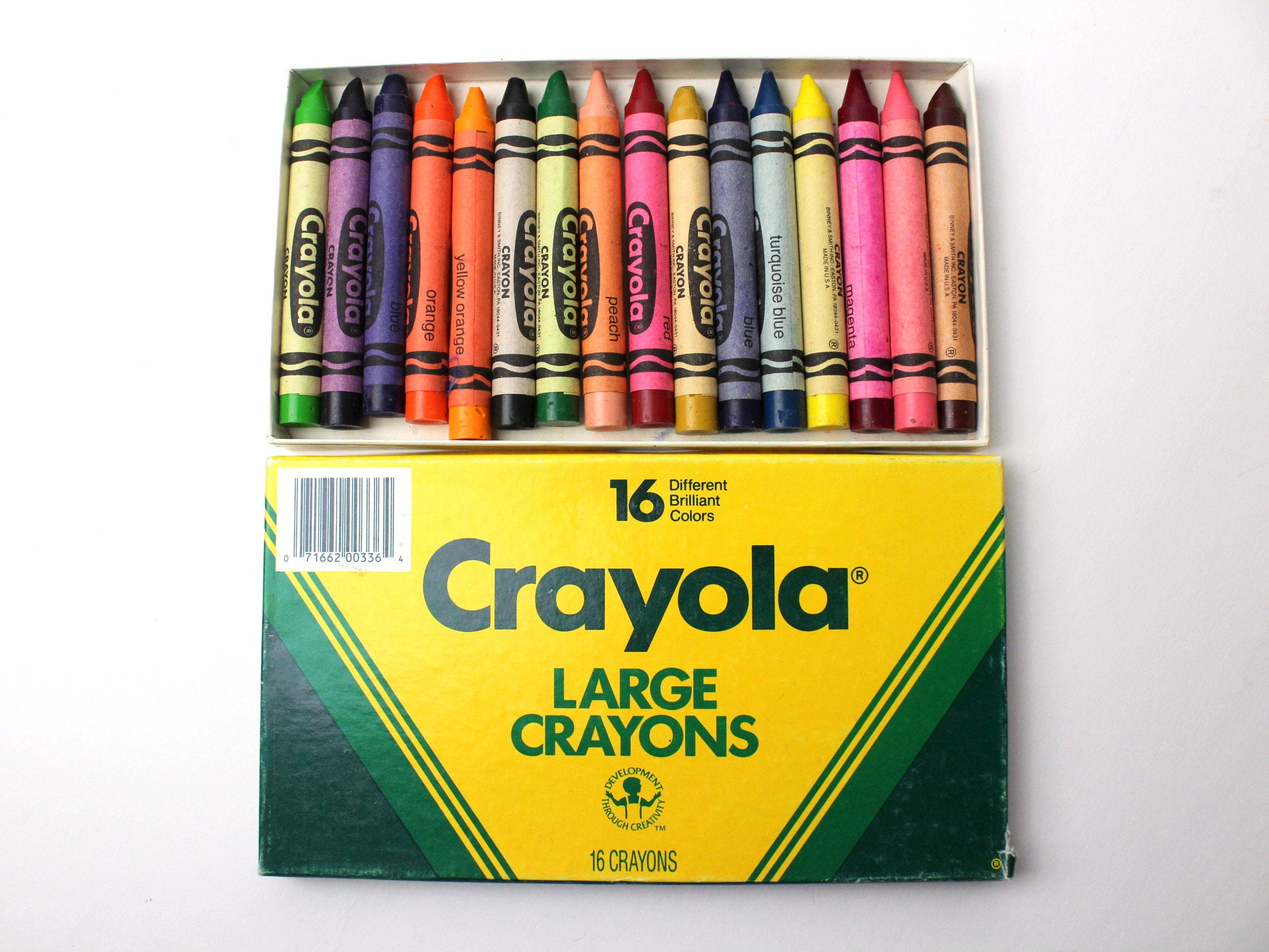Vintage Large Crayon Crayon Set of 16 80s Jumbo Coloring Etsy