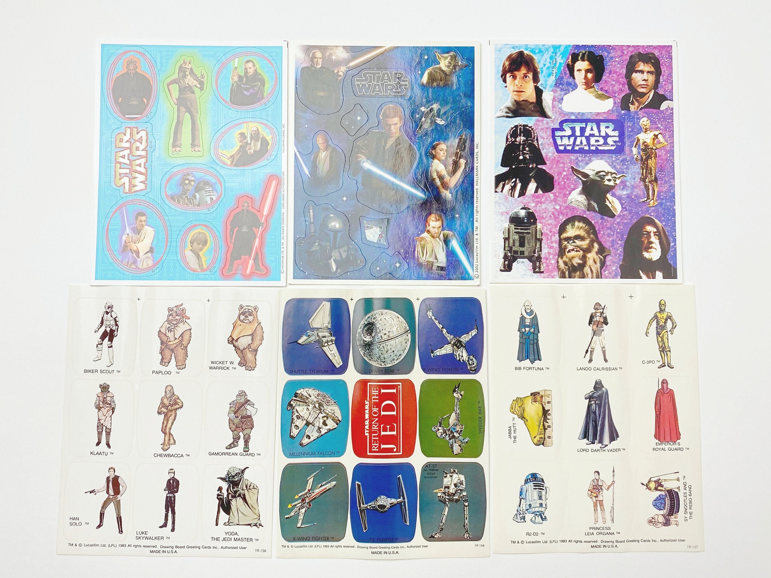 Vintage Star Wars Sticker Sheet Choose: Episode VI Return of - Etsy