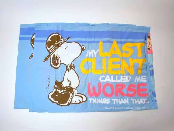 peanuts pillowcase