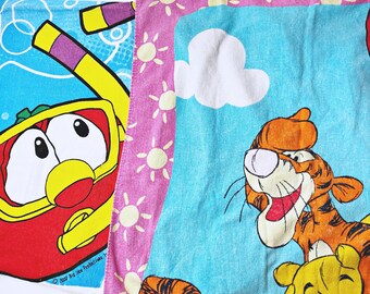 Vintage Beach Towel - Winnie the Pooh OR Veggie Tales - Disney Beach Towel - Friendly Vegetables Beach Towel - Kids Cartoon Beach Towels