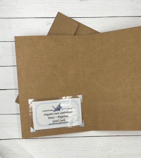 Christmas Card Dollar Bill Origami Crane