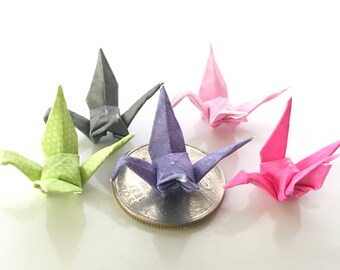 Mini origami cranes, set of 20 paper cranes, origami cranes,