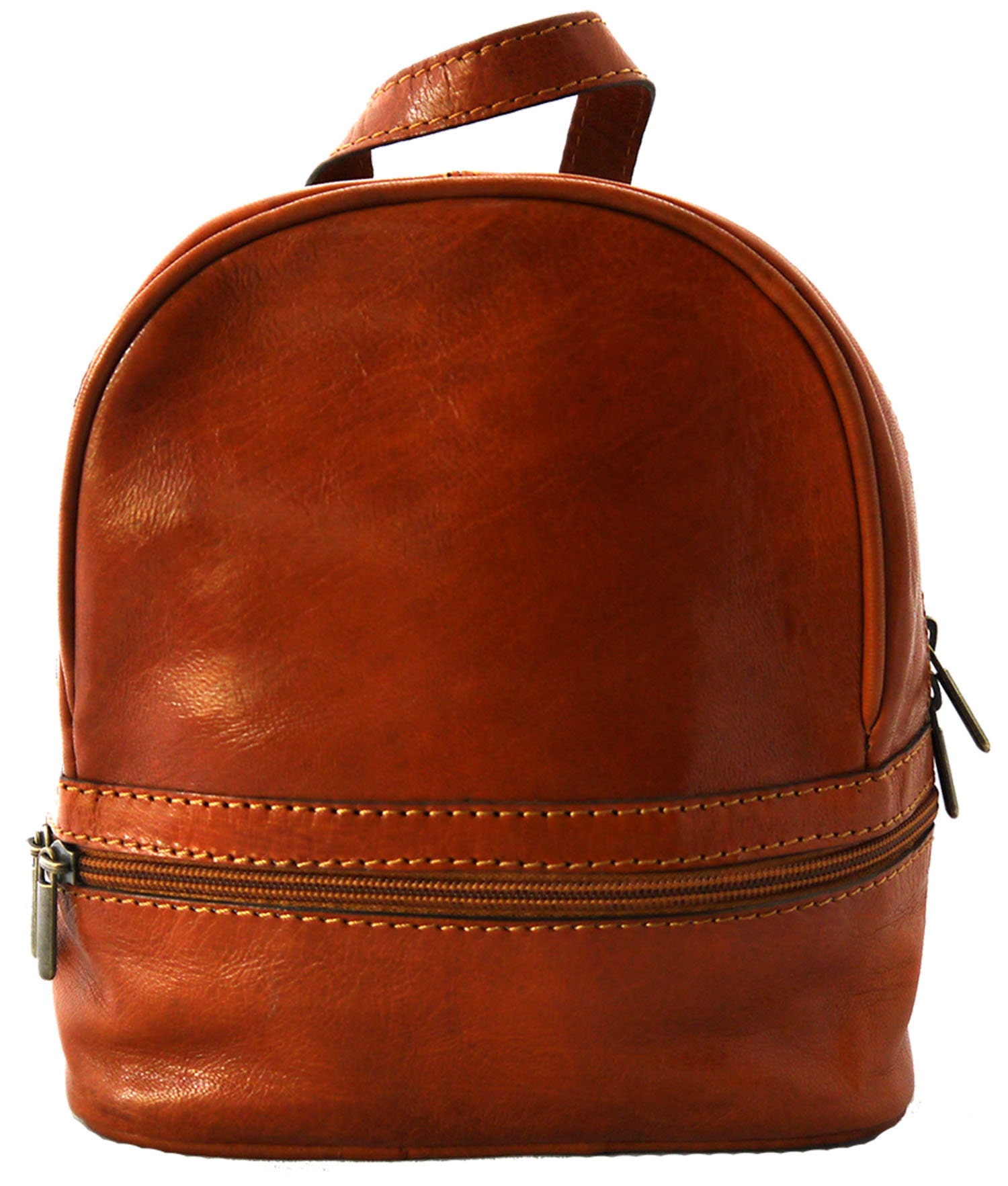 tan leather mini backpack