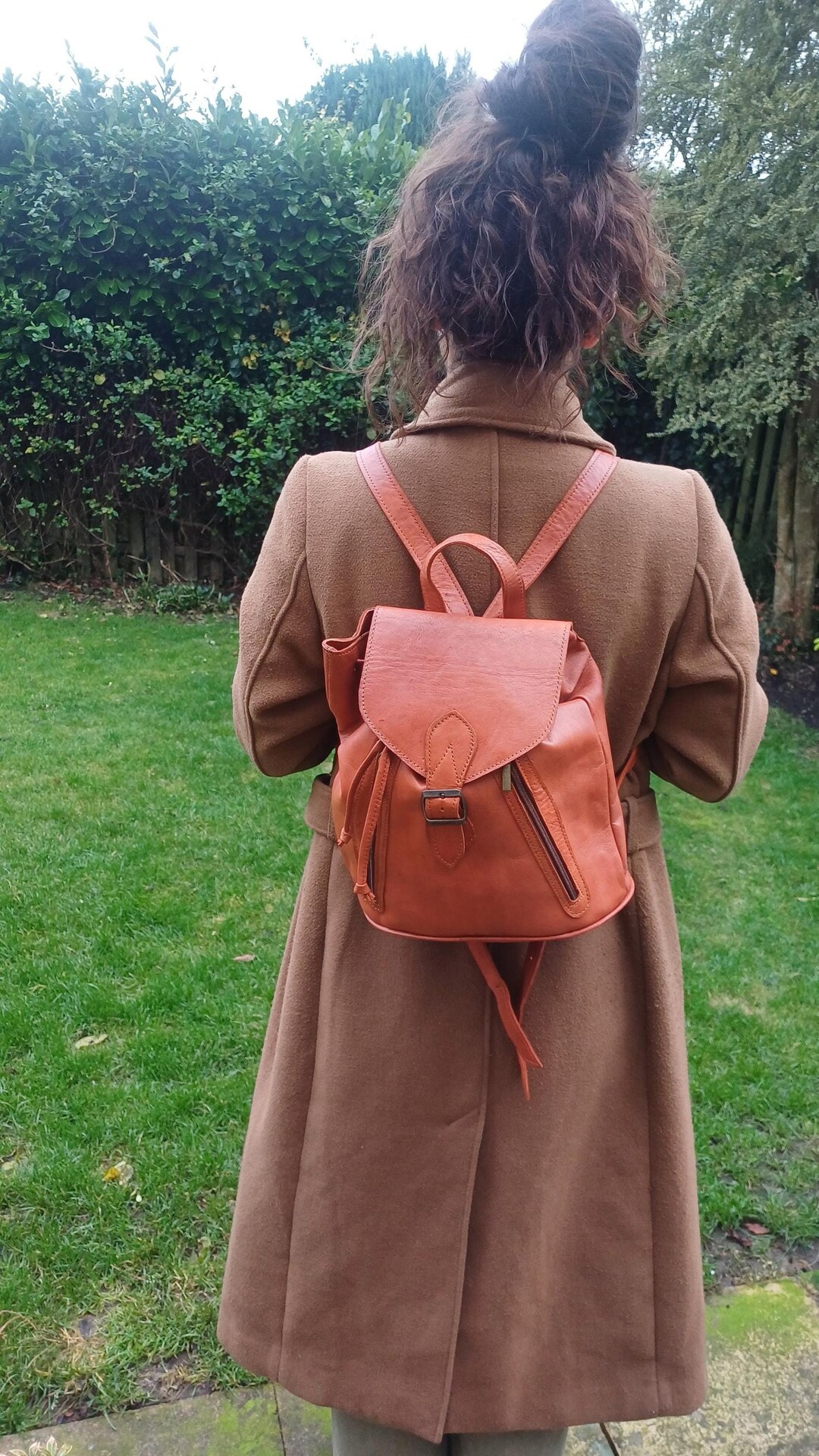 Tan Rucksack Handmade Leather Backpack: Rustic Tan Rucksack, Moroccan Travel Bag - Etsy